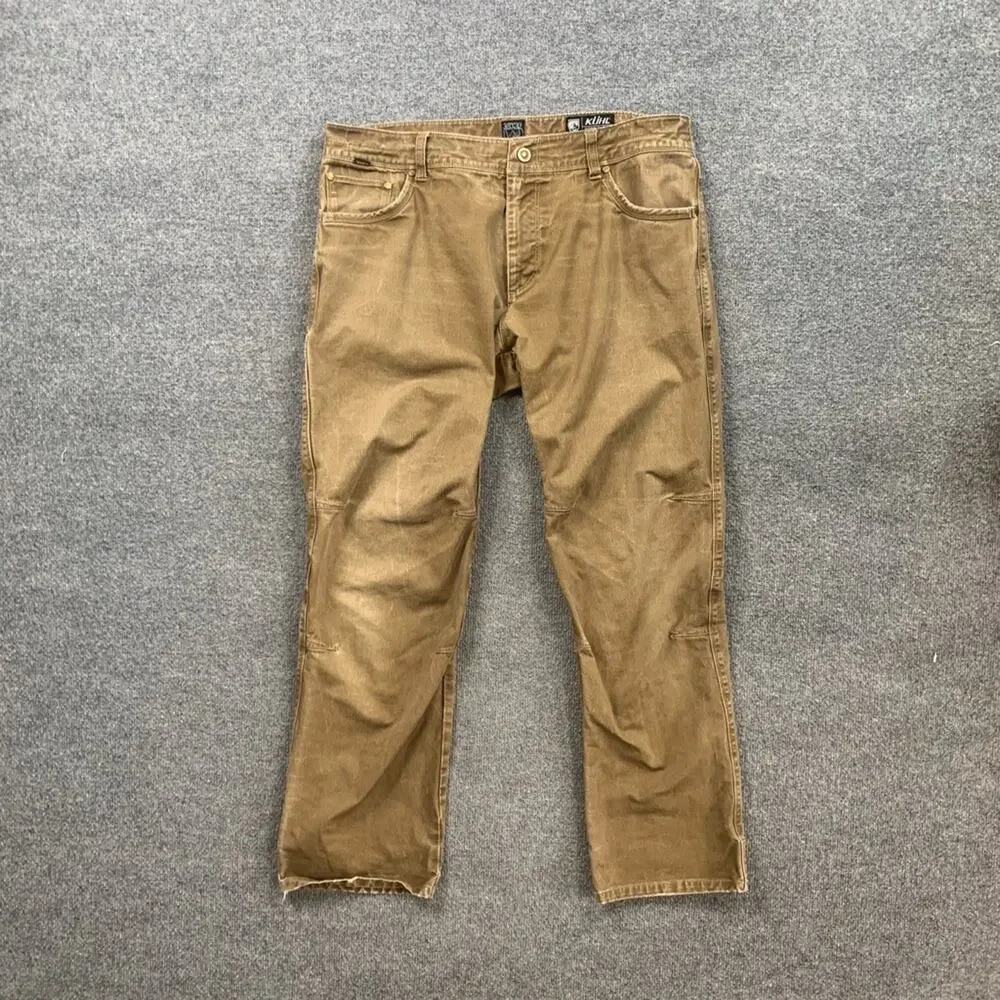 Kuhl Pants Mens 38 Beige Vintage Patina Dye 5 Pocket Stretch Utility Hiking Work